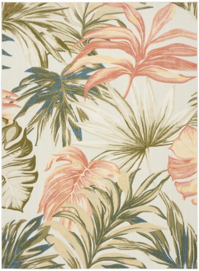 Nourison Home Nourison Aloha ALH43 2'8" x 4' Ivory Green Modern Rug - 9' x 12'