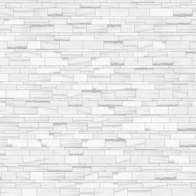 Marble Systems Frost White Honed Slides Marble Mosaic 11x17 - Frost White - 11" x 17" x 1/2"