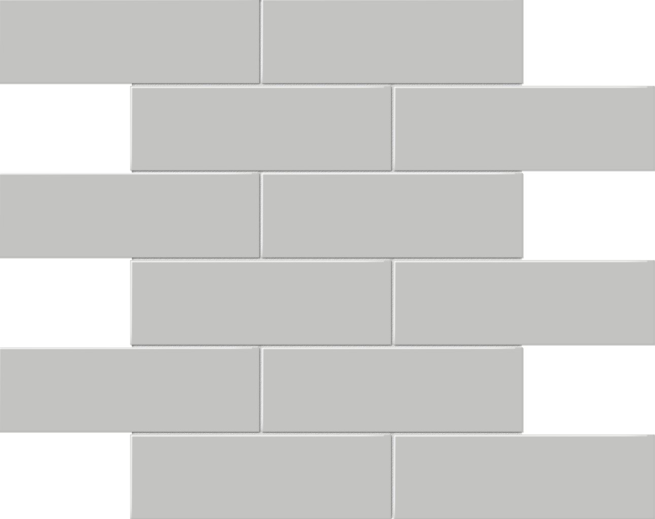 Qualis Ceramica Traditions Loft Grey 2X6 Matt Mosaic - Grey