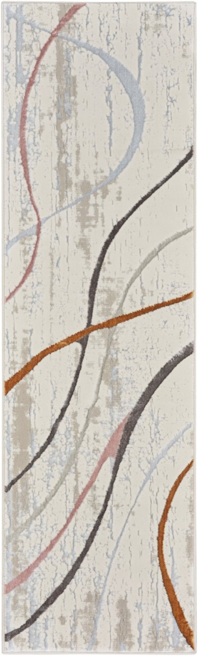 Nourison Home Nourison Glitz GLZ01 2'3" x 7'6" Ivory Multicolor Modern Indoor Rug - 2'3" x 7'6"