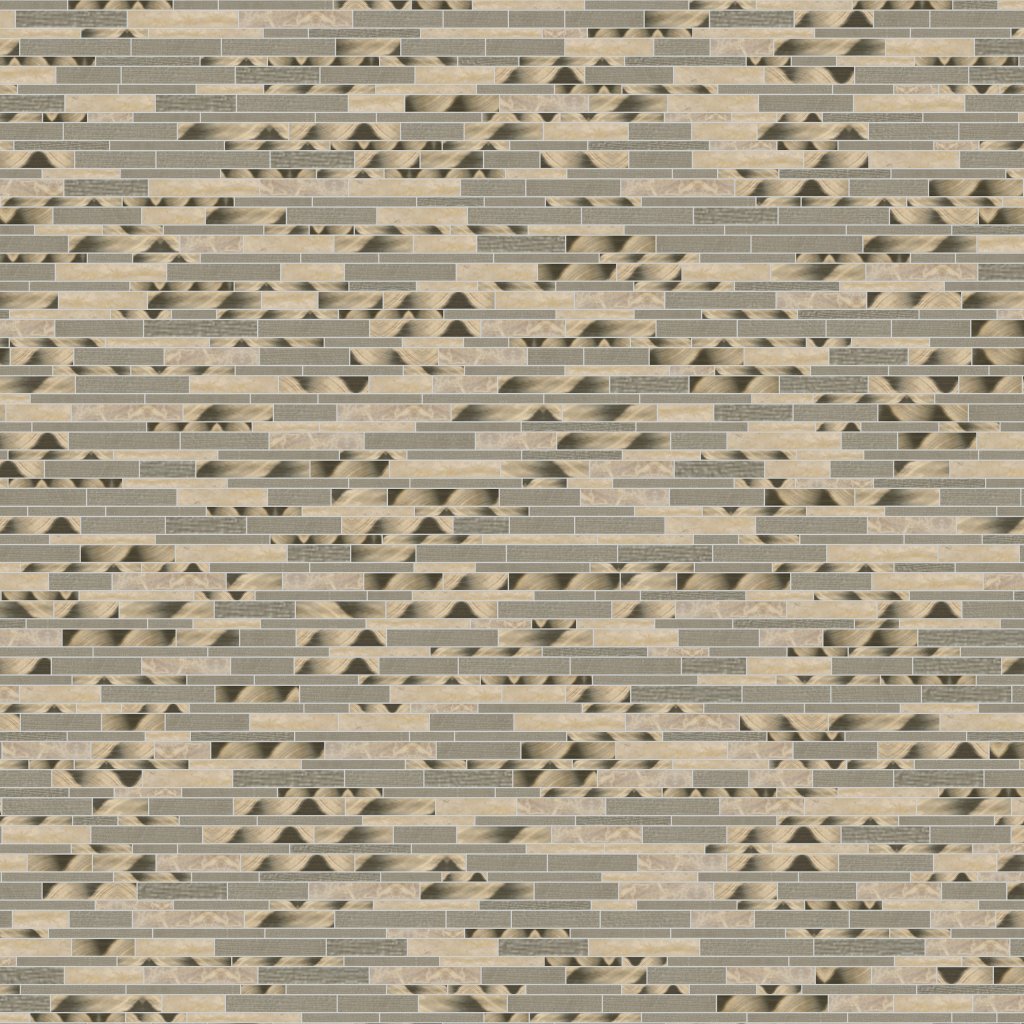 MSI Champagne Interlocking Pattern 4Mm - Toast