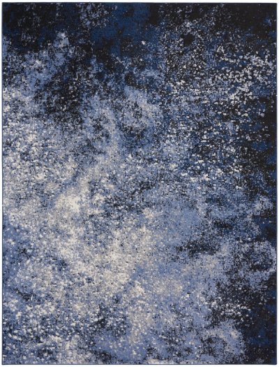 Nourison Home Nourison Passion PSN10 4' x Round Light Blue Black Modern Indoor Rug - 8' x 10'