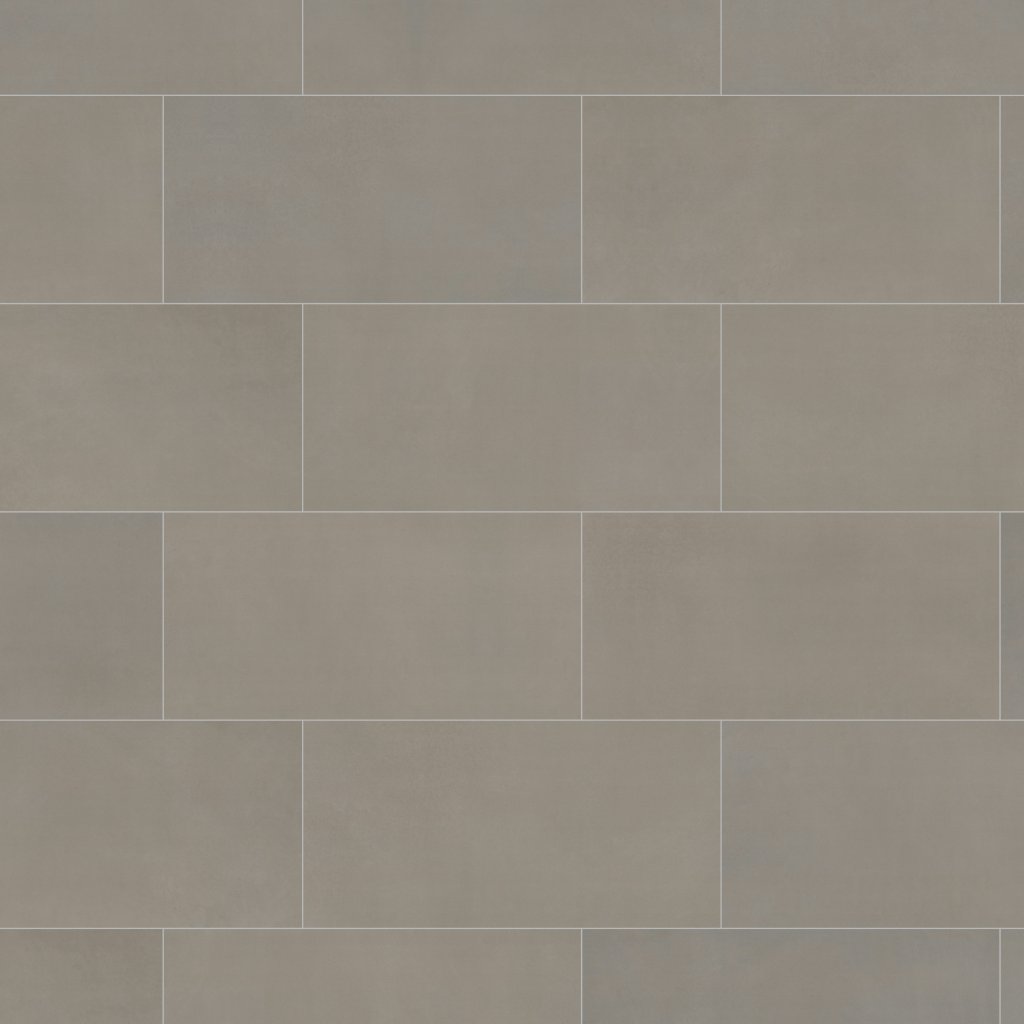 American Olean Neoconcrete - Medium Gray, Rectangle, 12X24, Stepwise, Matte (NE13) - Medium Gray