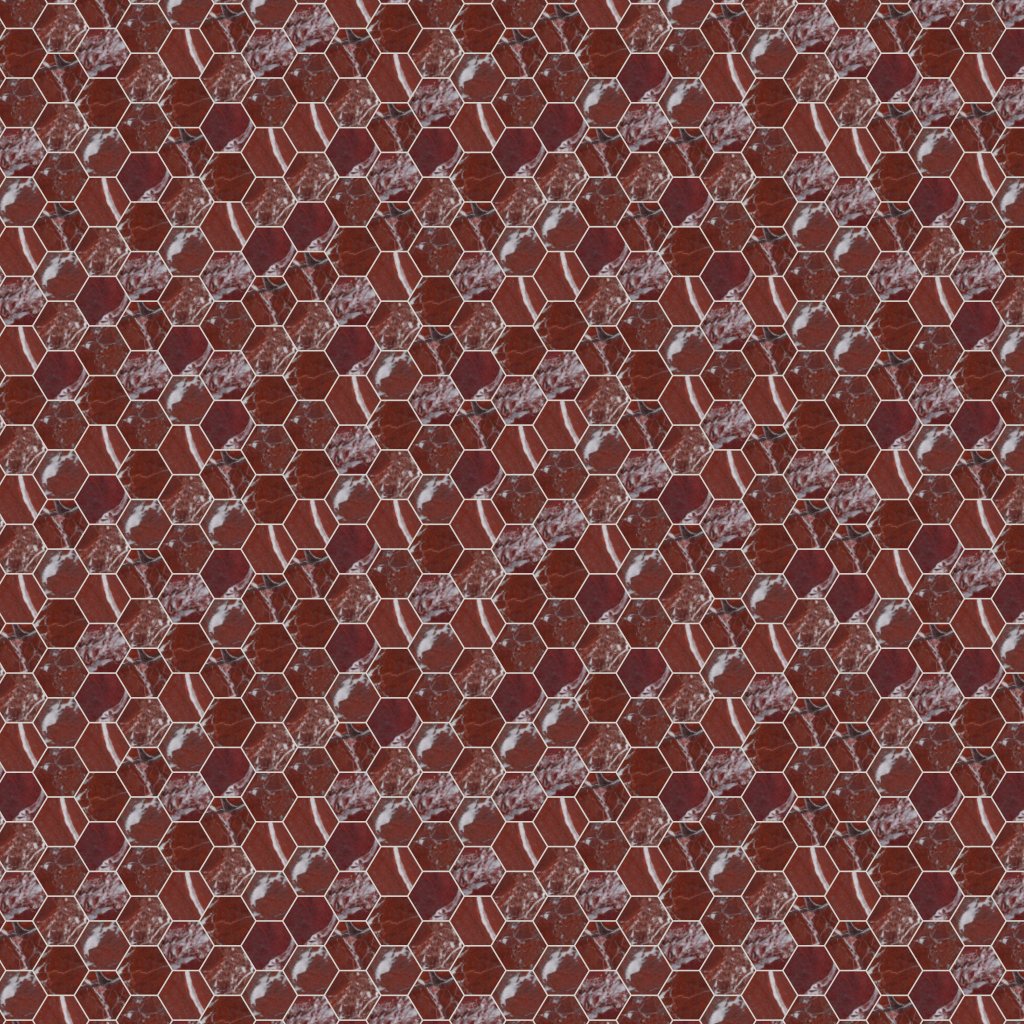 Qualis Ceramica Tuscano Rosso 2 Hexagon Mosaic