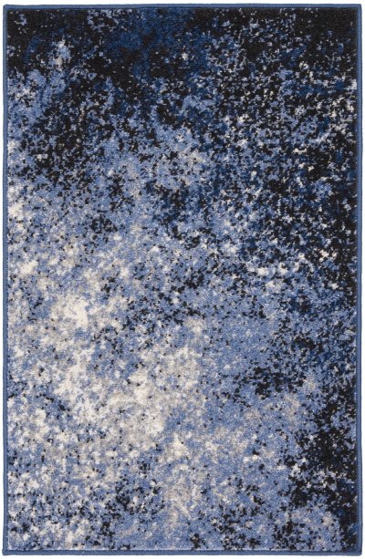 Nourison Home Nourison Passion PSN10 4' x Round Light Blue Black Modern Indoor Rug - 1'10" x 2'10"