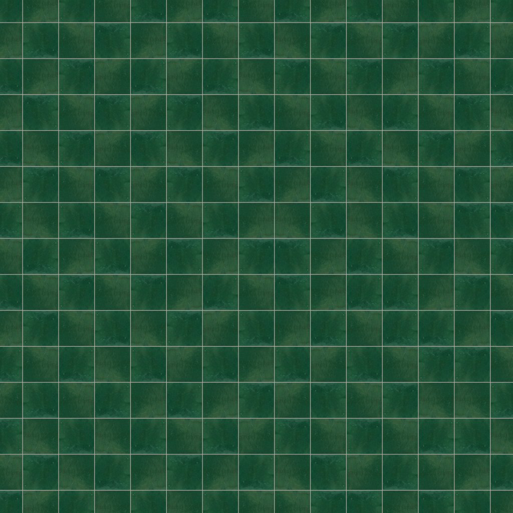 Marble Systems Dark Green Glossy Zellige Tile 4x4 - Dark Green