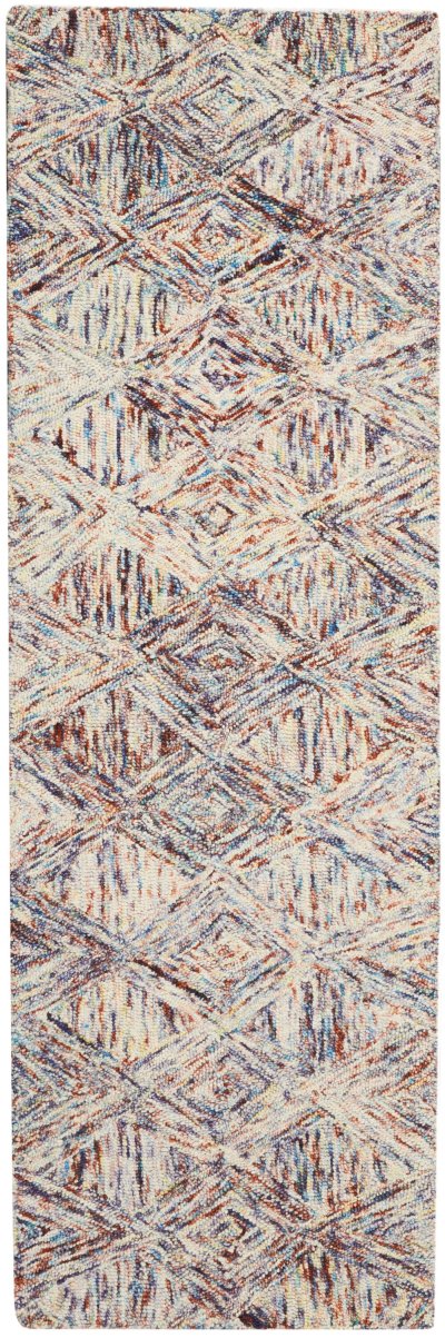 Nourison Home Nourison Linked LNK01 8' x 10'6" Multicolor Modern Indoor Rug - 2'3" x 7'6"
