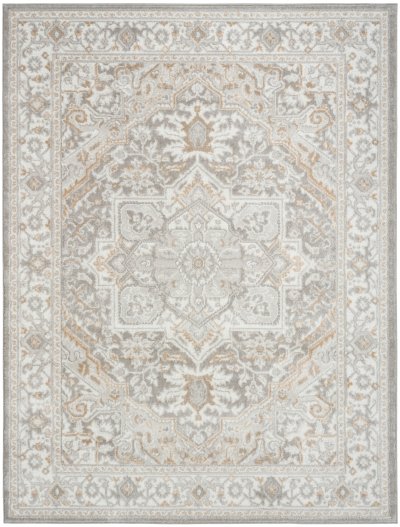 Nourison Home Nourison Dekor DEK08 5'3" x 7' Light Grey Vintage Indoor Rug - 4' x 6'
