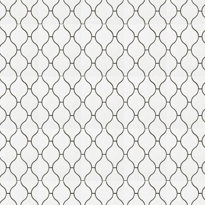 Marble Systems Alpine Polished Infinity Porcelain Mosaic 14 3/5x14 3/5 - Alpine - 14 3/5" x 14 3/5" x 3/8"