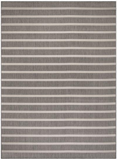 Nourison Home Nourison Positano POS03 8' x Square Charcoal Ivory Modern Rug - 9' x 12'