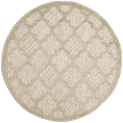 Nourison Home Nourison Easy Care NES01 4' x Round Cream Modern Rug - 4' Round