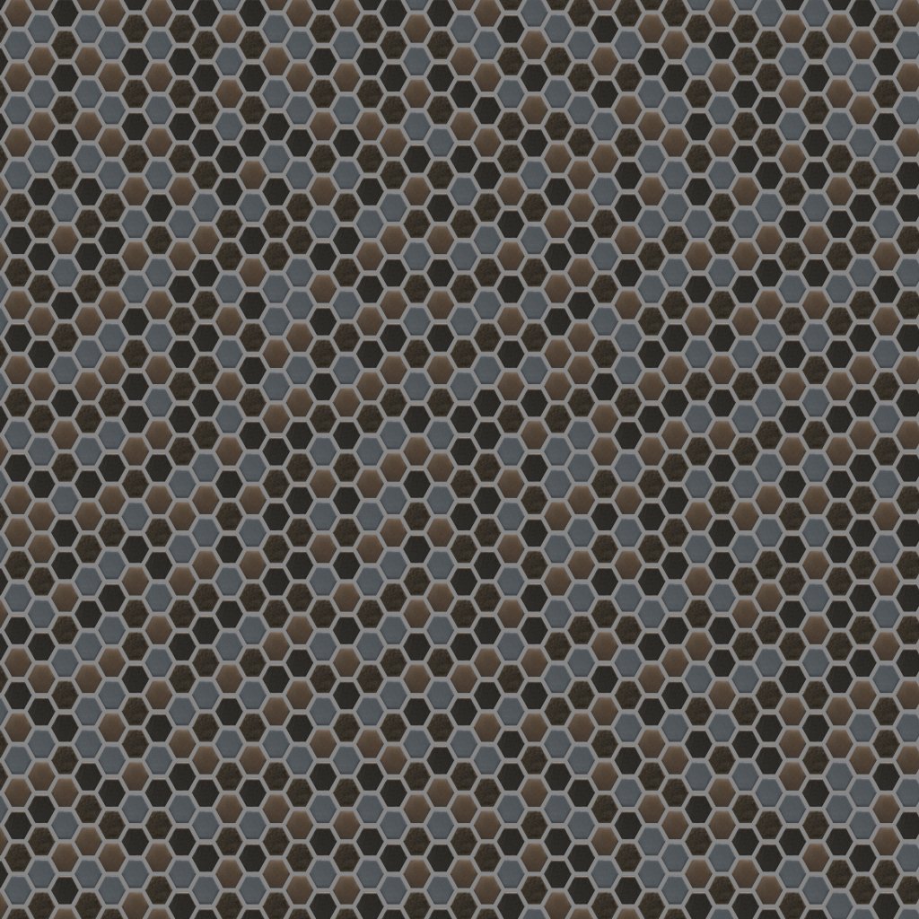 Emser Tile CONFETTI II HEX BLEND MOSAIC ON -POR - Metal