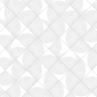 Qualis Ceramica Bianco Venatino 9 Honed Corner Shelf - Herringbone