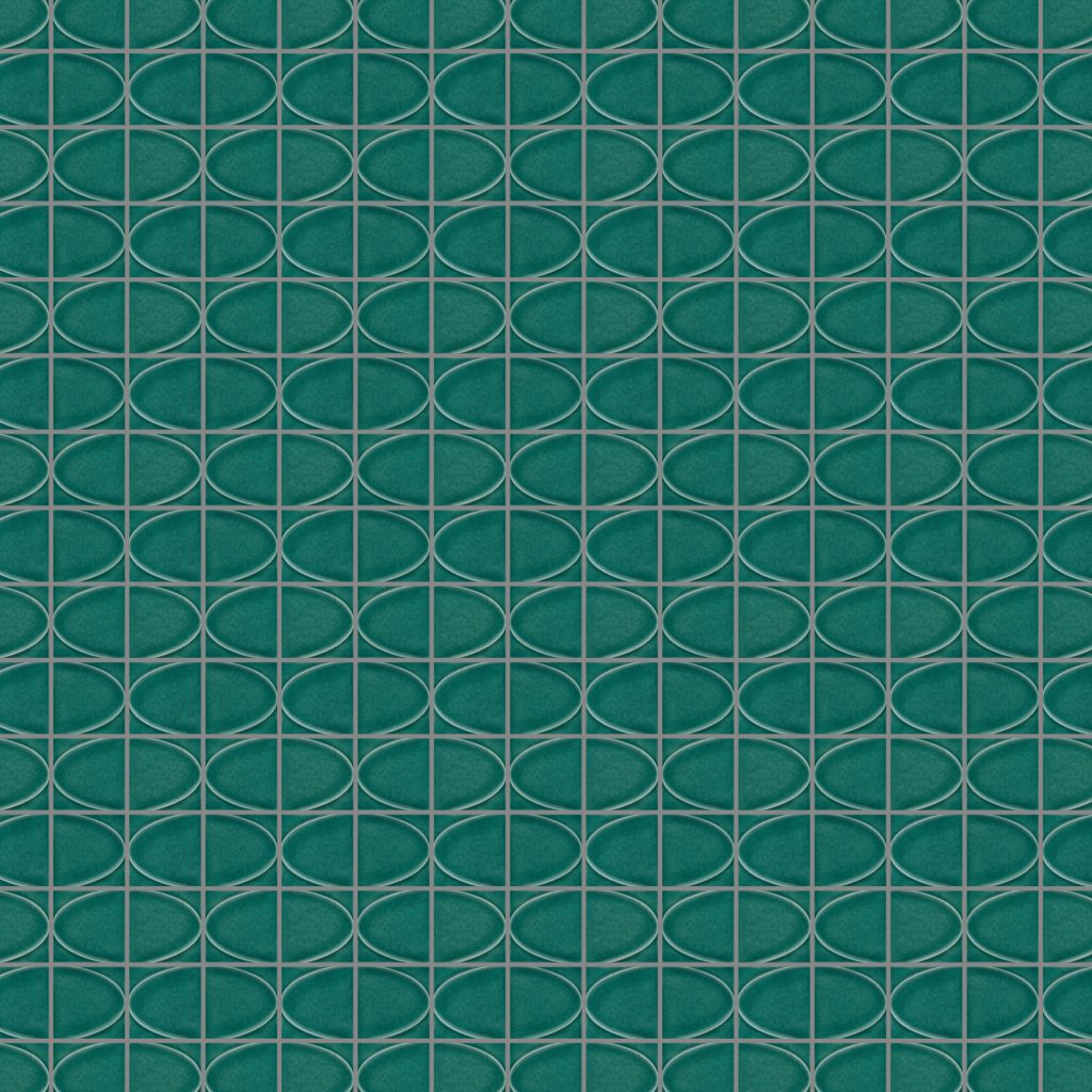 Emser Tile MIZU GLOSSY ELLIPSE MOSAIC -CER - Green