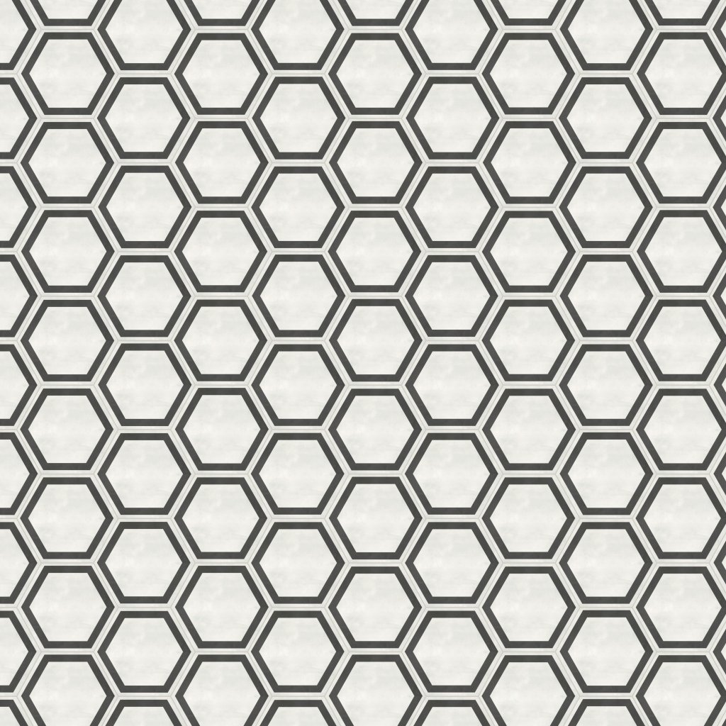 Qualis Ceramica Form 7" Hexagon Frame Ivory
