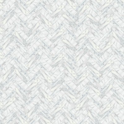 Qualis Ceramica Virtue Bianco 1.25x4 Herringbone Mosaic - 11,25" x 11,37"