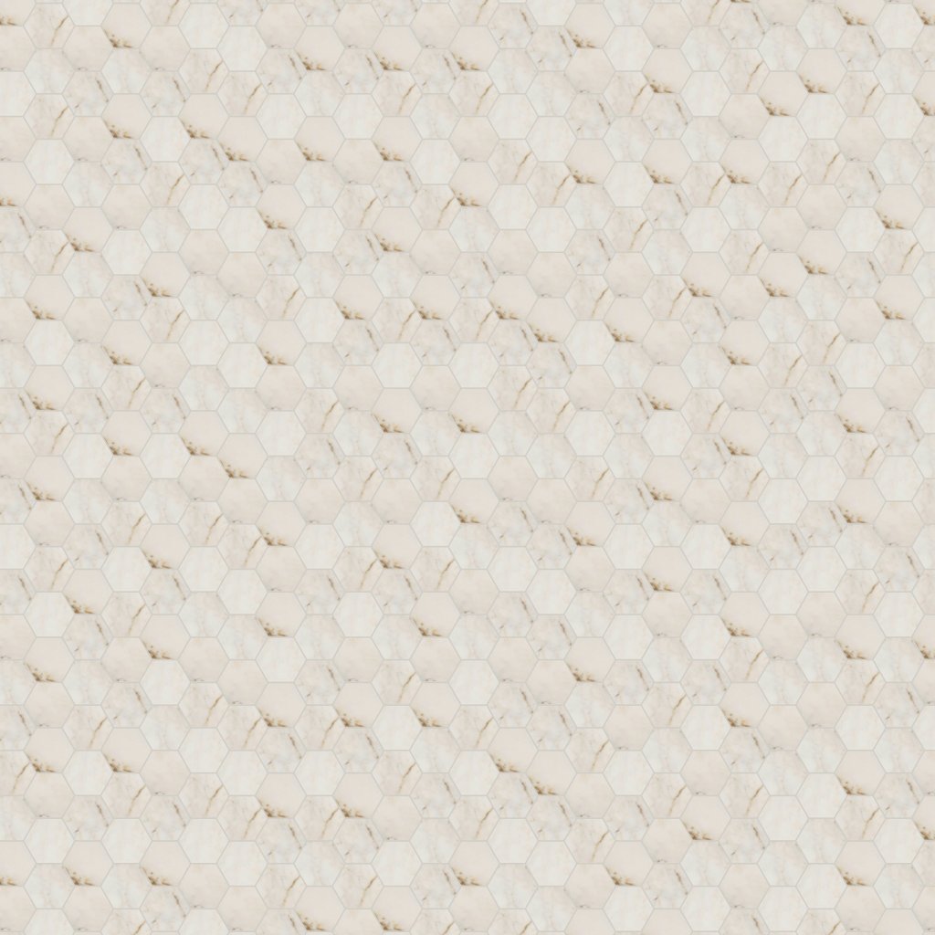 Qualis Ceramica Treasure Perfect Calacatta 2" Hex Carved