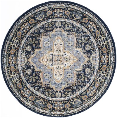 Nourison Home Nourison Nourison Essentials Persian NRE07 2' x 6' Navy Vintage Rug - 6' Round