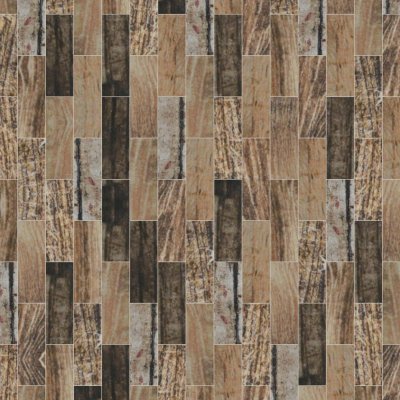 Qualis Ceramica Chelsea Collection Beige Brown Mix Wood 1.1"x4" Glazed Ceramic Mosaic - 12" x 12"