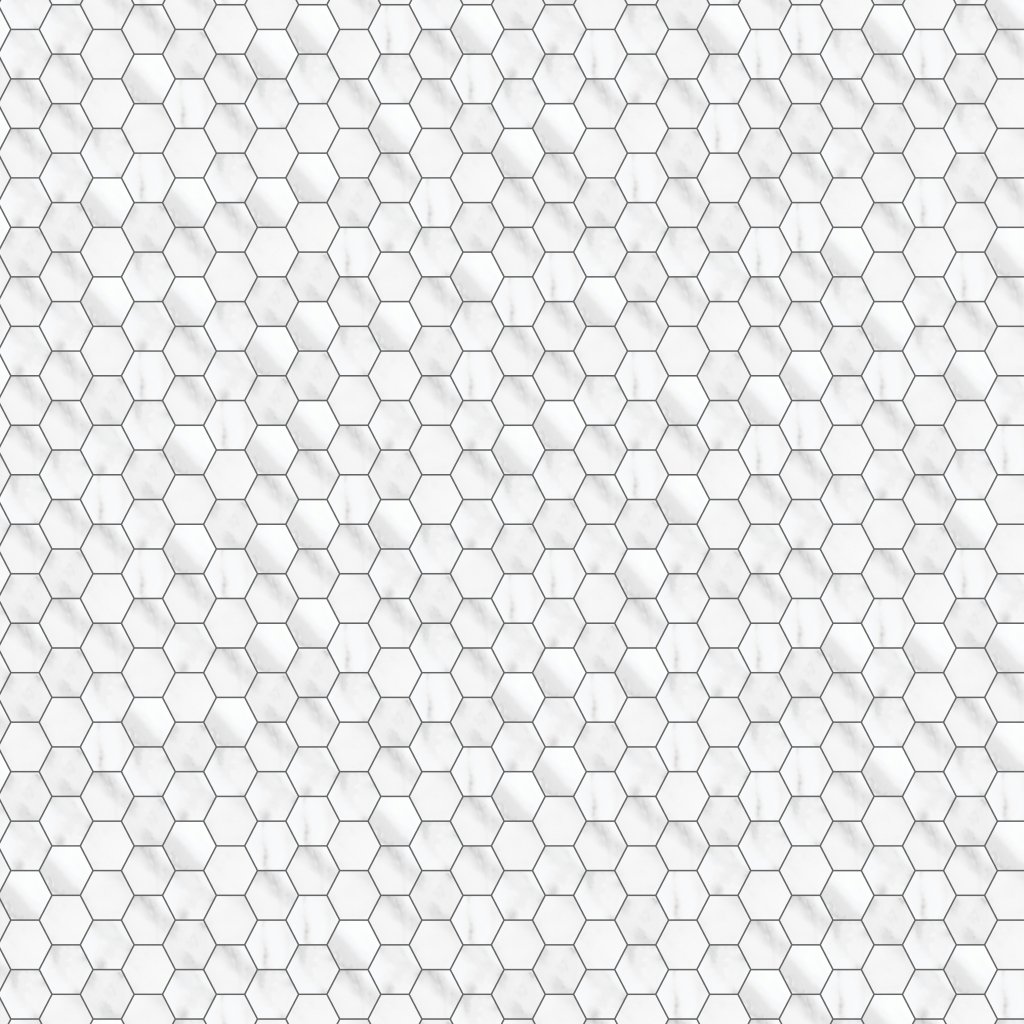 Qualis Ceramica Luxury Statuario Venezia 2" Hexagon Honed - Grey