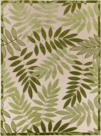 Nourison Home Nourison Aloha ALH18 2' x 6' Ivory Green Outdoor Rug - 10' x 14'