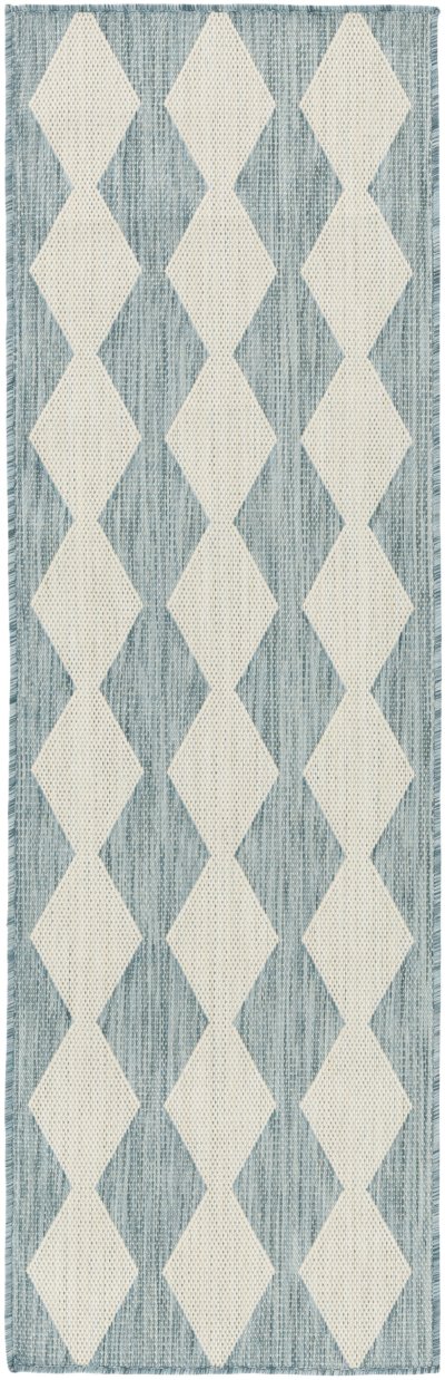 Nourison Home Nourison Positano POS04 8' x 10' Aqua Modern Rug - 2'2" x 8'