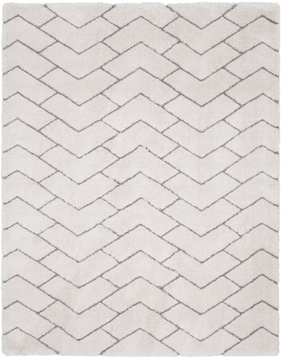 Nourison Home Nourison Dreamy Shag DRS03 7'10" x 9'10" Ivory Grey Shag Indoor Rug - 9' x 12'