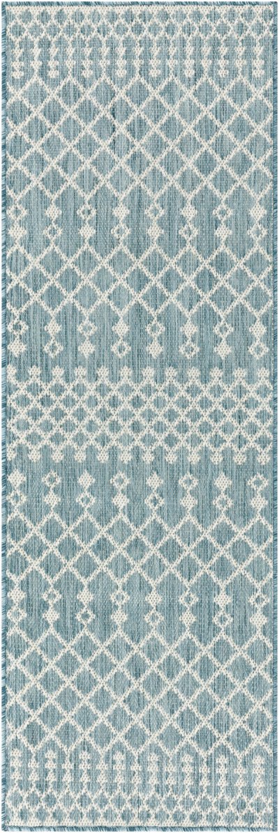 Nourison Home Nourison Selerno SLR02 7' x 10' Aqua Modern Rug - 2' x 6'