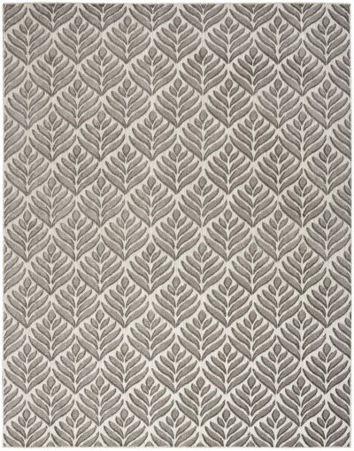 Nourison Home Nourison Aloha ALH35 2'8" x 4' Charcoal Tropical Rug - 7'10" x 10'6"