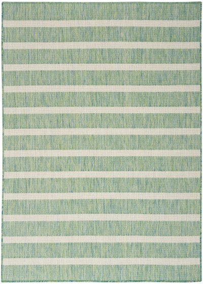 Nourison Home Nourison Positano POS03 2'2" x 12' Blue Green Ivory Modern Rug - 7' x 10'
