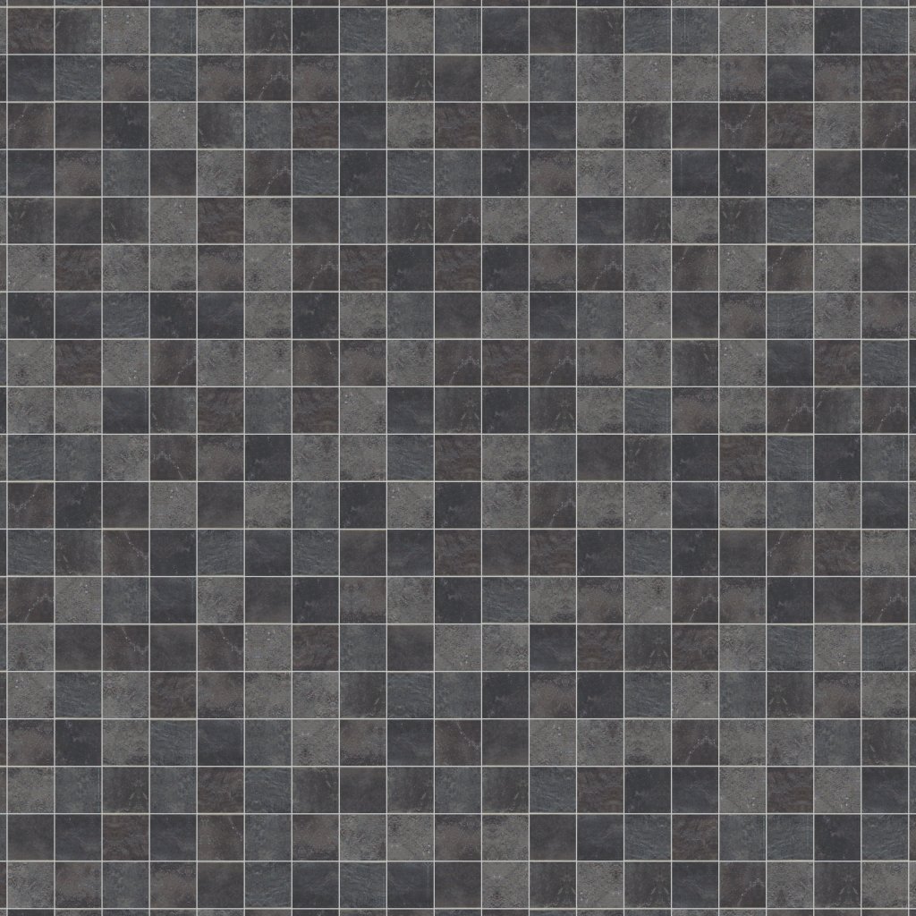 Daltile Continental Slate Asian Black, Straight Joint, 3X3, Matte - Asian Black