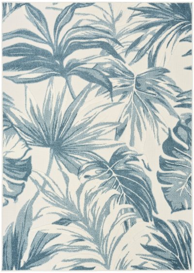 Nourison Home Nourison Aloha ALH43 3'6" x 5'6" Ivory Blue Modern Rug - 5'3" x 7'5"