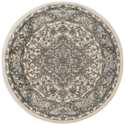 Nourison Home Nourison Quarry QUA05 2'2" x 3'9" Ivory Blue Vintage Indoor Rug - 4' Round
