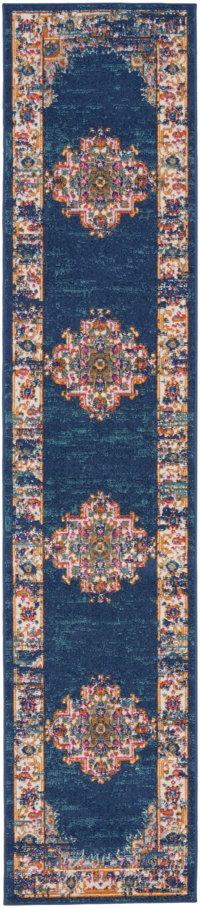 Nourison Home Nourison Passion PSN03 8' x 10' Navy Vintage Indoor Rug - 2'2" x 10'