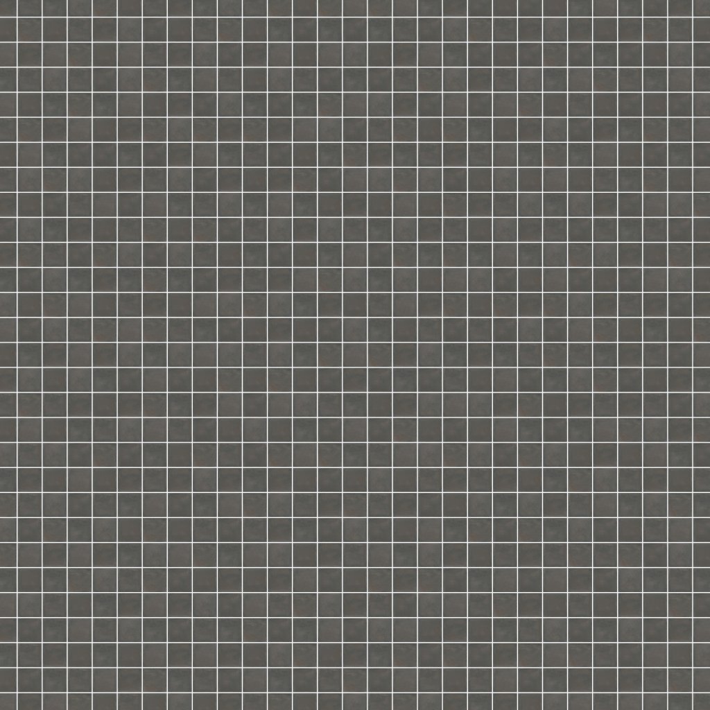 Qualis Ceramica Charleston Palms Steel 2X2 Mosaic - Dark Grey