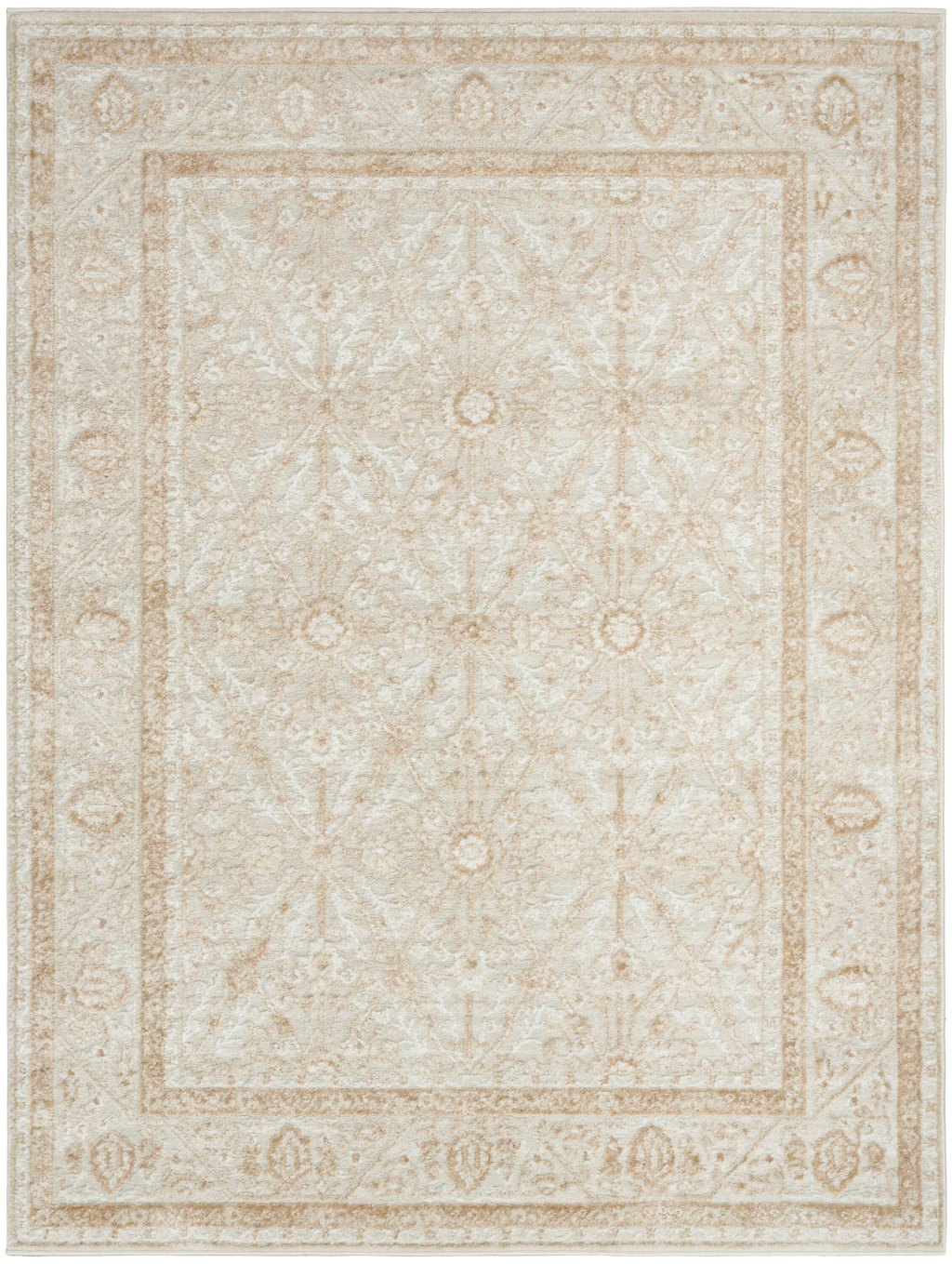 Nourison Home Nourison Dekor DEK03 5'3" x 7' Cream Beige Vintage Indoor Rug
