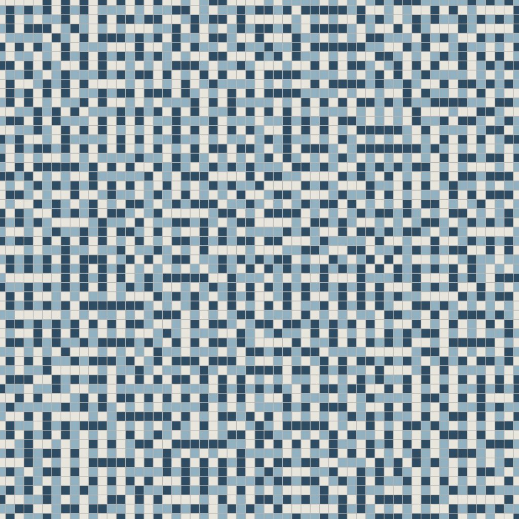 American Olean Unglazed Mosaics - Tranquility Blend, Blend, 1X1, Matte (0A87) - Tranquility Blend
