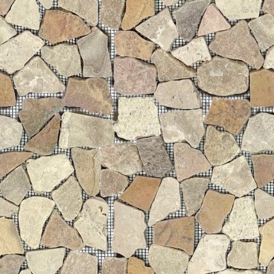 Qualis Ceramica Riviera Tileworks Chelsea Onyx White/Red Opus Interlocking Mosaic - 12" x 12"