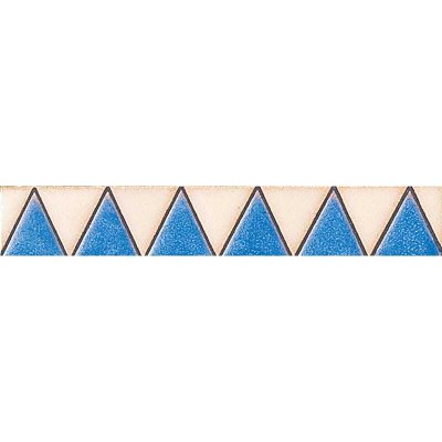 Marble Systems 305 Glazed Saw Tooth Ceramic Border Tiles 1x6 - 305 - 1" x 6" x 3/8"