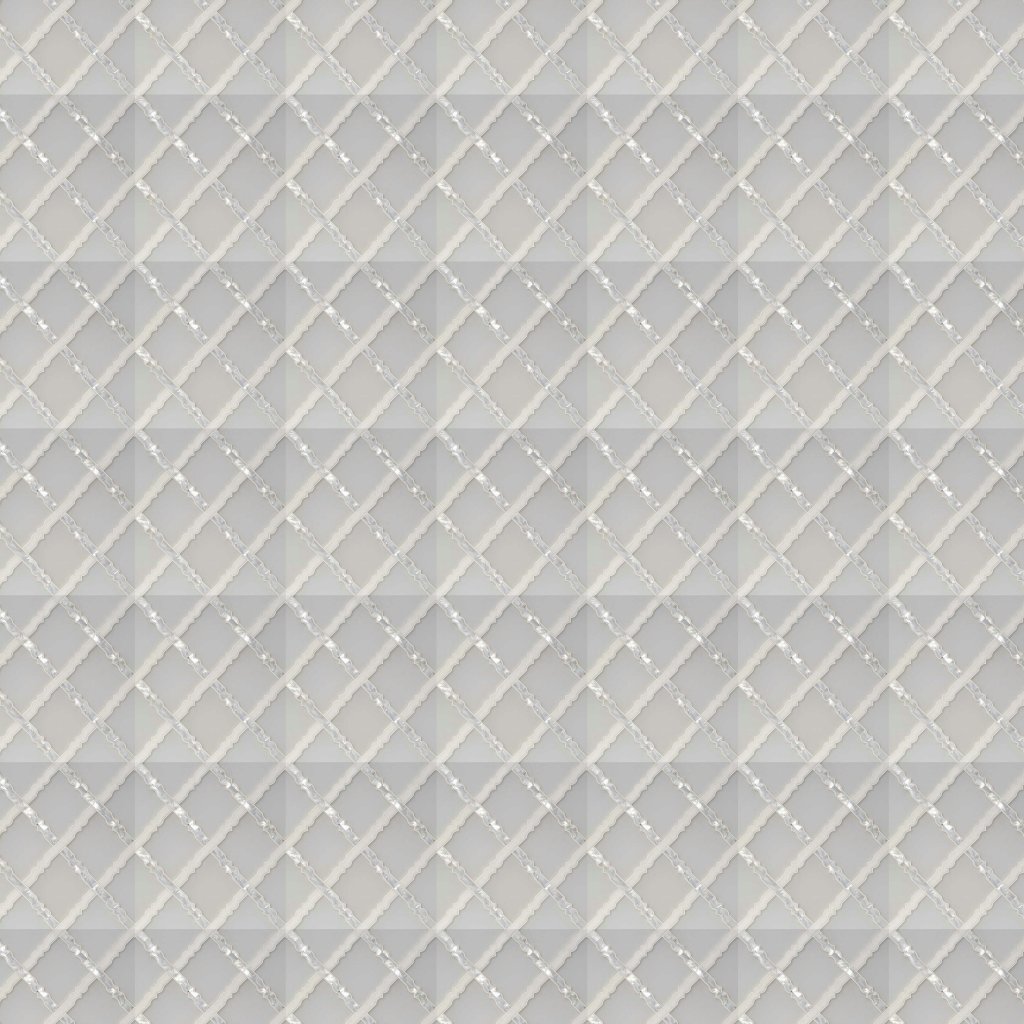 Marble Systems Thassos White, Pura Glass, White Mother Multi Finish Rita Marble Mosaic 9 11/32x9 11/32 - Thassos White, Pura Glass, White Mother