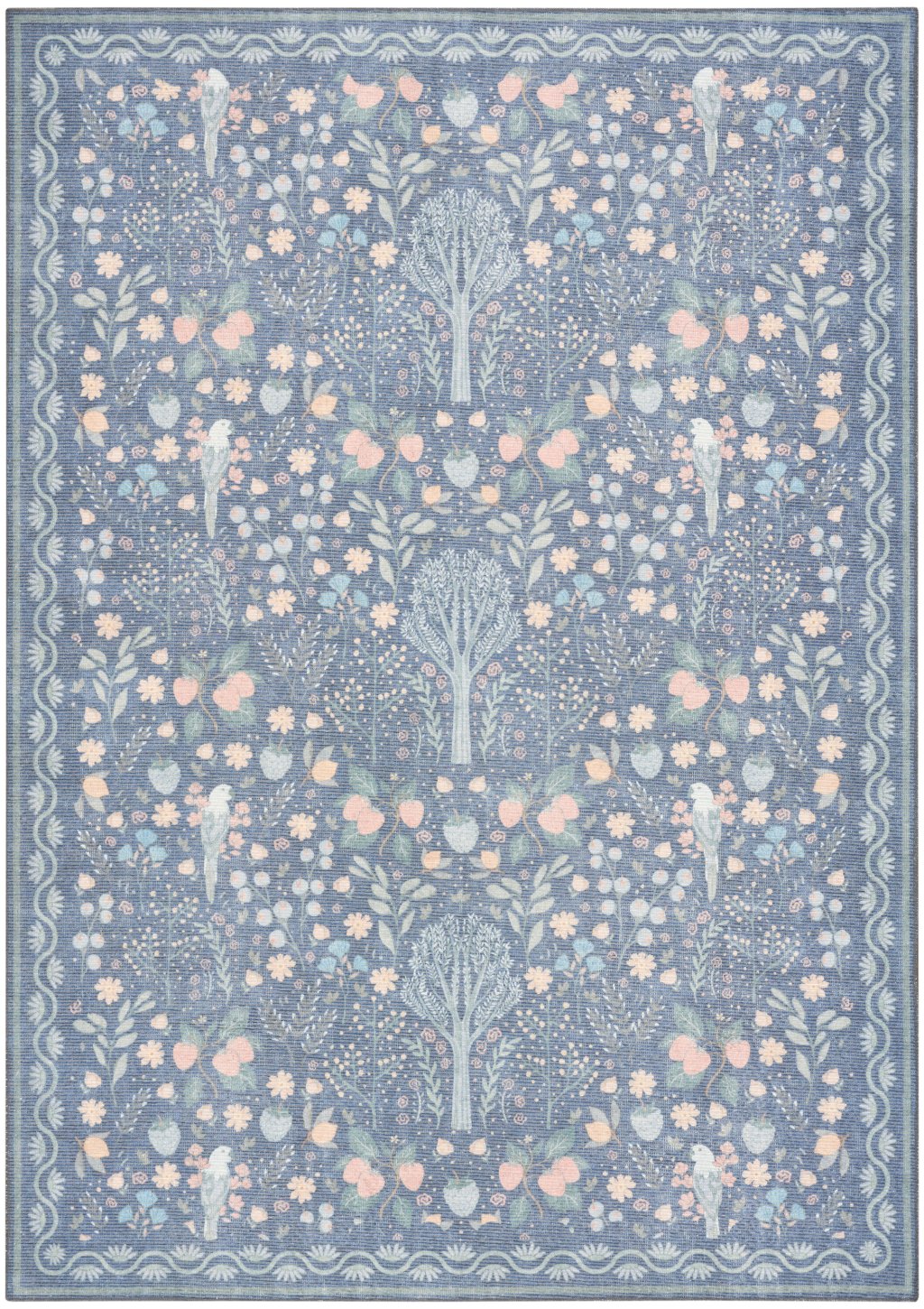 Nourison Home Nourison Botanical Washables BOT04 7'6" x 9'10" Blue Multicolor Modern Indoor Rug