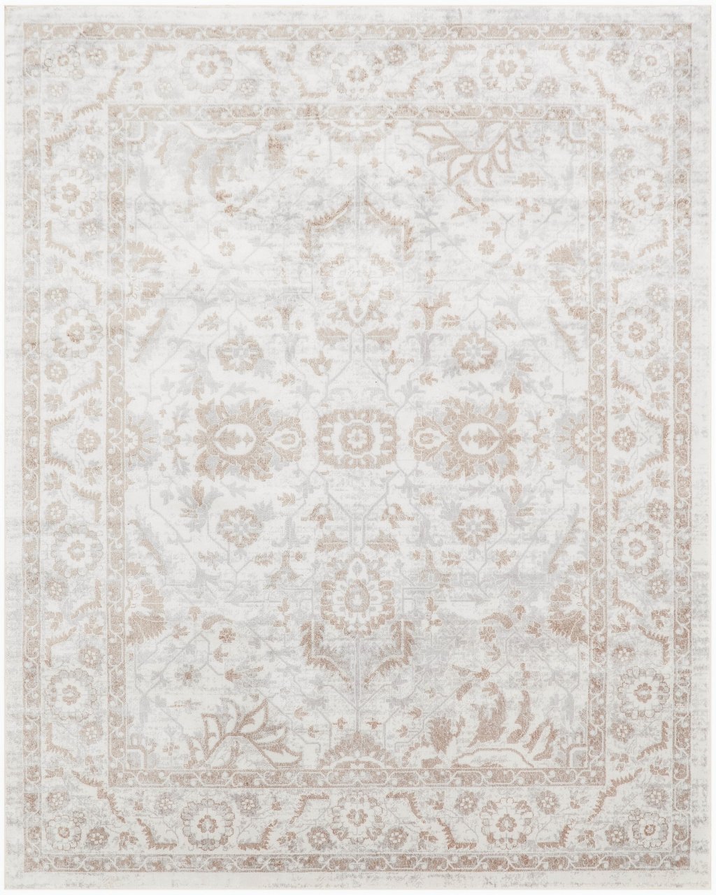 Nourison Home Nourison Astra Machine Washable ASW20 7'10" x 10' Grey Vintage Indoor Rug