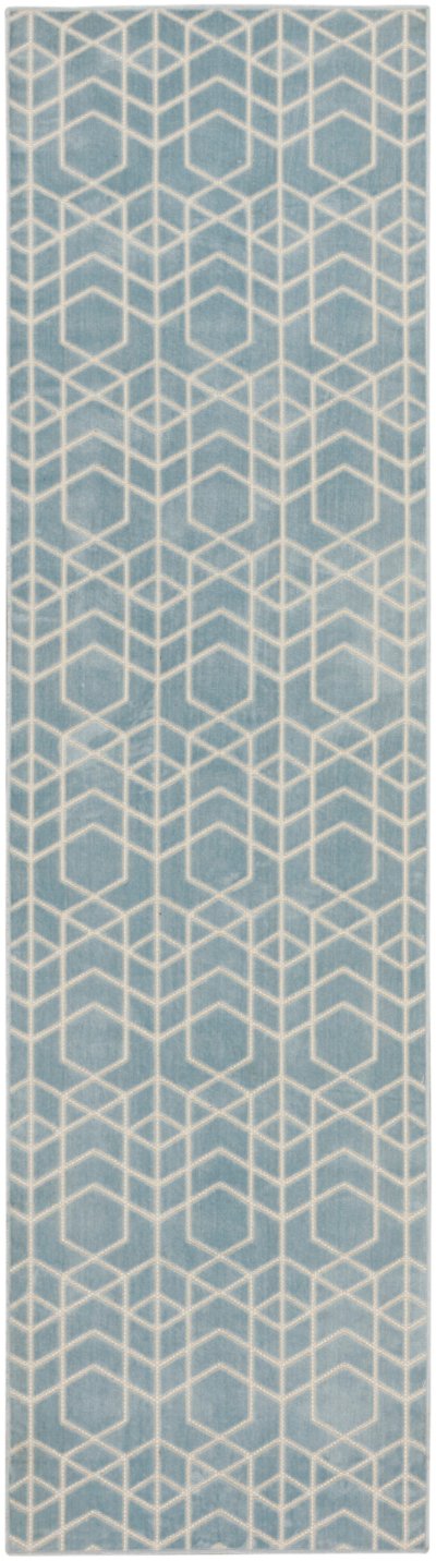 Nourison Home Nourison Washable Charm WCH01 3' x 5' Blue Ivory Modern Indoor Rug - 2'2" x 8'