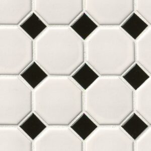 Retro Octagon Bianco 6Mm Glossy
