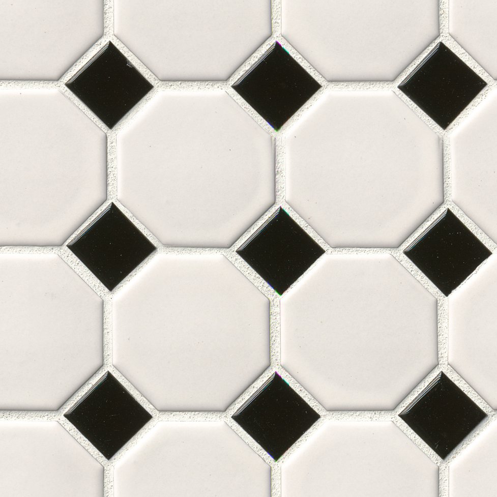 MSI Retro Octagon Bianco 6Mm Glossy - Domino