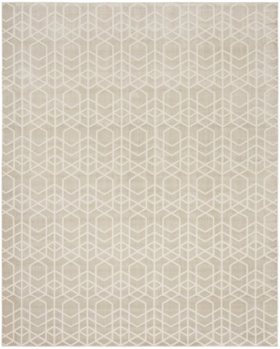 Nourison Home Nourison Washable Charm WCH01 2'2" x 8' Silver Ivory Modern Indoor Rug - 8' x 10'