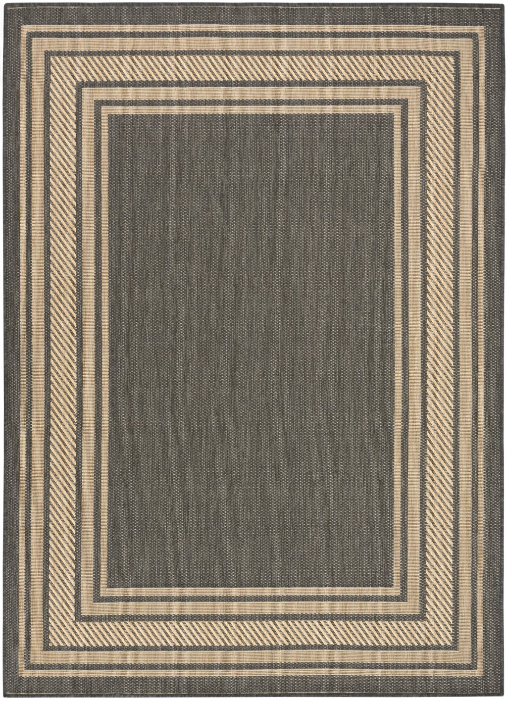 Nourison Home Nourison Horizon Indoor/Outdoor HOZ03 5' x 7' Charcoal Modern Rug