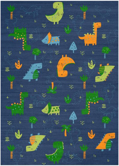Nourison Home Nourison Imagination IMA16 5' x 7' Navy Multicolor Kids Indoor Rug - 4' x 6'