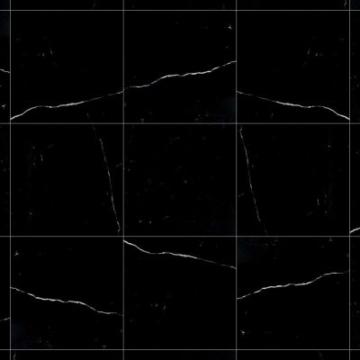 Marble Systems Black Polished Marble Tile 18x18 - Black - 18" x 18" x 1/2"
