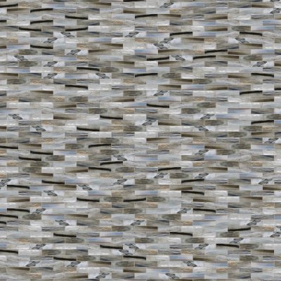 Karuna Glossy 1x4 Glass Mosaic 12 1/4x9 7/8 - Karuna - 12 1/4" x 9 7/8" x 15/64"